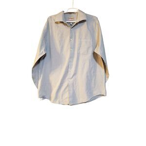 Van Heusen Traveler Fitted‎ Cooling Long Sleeve  Shirt Men's Size 17.5 (34/35)